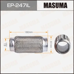 Гофра глушителя усиленная 3-х слойная interlock 61x180 Masuma EP-247iL