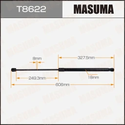 Упор газовый багажника L=606 mm Masuma T8622