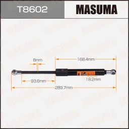 Упор газовый багажника L=289.7 mm Masuma T8602