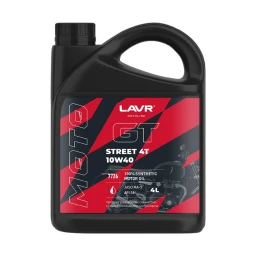 Моторное масло 4-х тактное LAVR GT Street 4T 10W-40 4 л