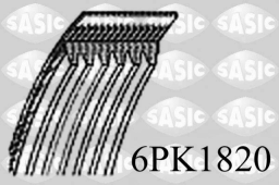 Ремень ручейковый Sasic 6PK1820