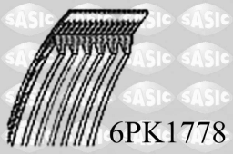 Ремень ручейковый Sasic 6PK1778