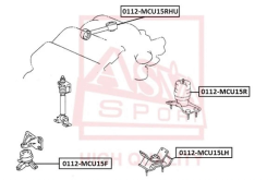 Подушка двигателя МТ Asva 0112-MCU15LH