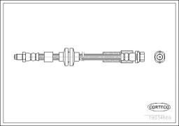 Шланг тормозной FORD: C-MAX 1.6 TDCi/1.8/1.8 TDCi/2.0 TDCi 07-, FOCUS C-MAX 1.6/1.6 TDCi/1.6 Ti/1.8/