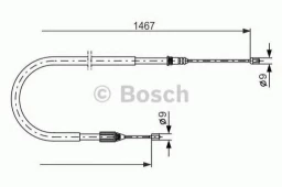 Трос стояночного тормоза BOSCH 1987477937