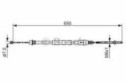 Трос стояночного тормоза BOSCH 1987477572