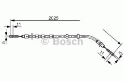 Трос стояночного тормоза BOSCH 1987477903