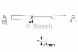 Комплект высоковольтных проводов BOSCH 0986356817