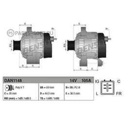 Генератор Denso DAN1148