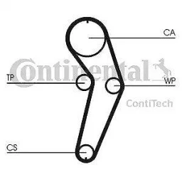 Комплект ремня ГРМ с роликами и помпой Contitech CT988WP3