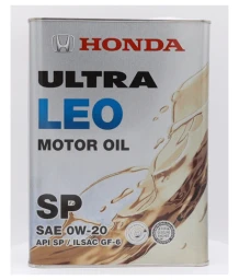 Моторное масло Honda Ultra LEO 0W-20 синтетическое 4 л (арт. 08227-99974)