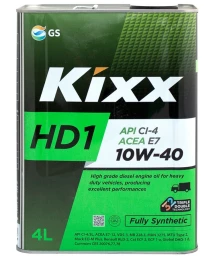 Моторное масло Kixx HD1 10W-40 синтетическое 4 л