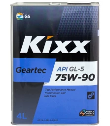 Масло трансмиссионное Kixx Geartec 75W-90 МКПП полусинтетическое 4 л