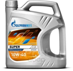 Моторное масло Gazpromneft Super 10W-40 полусинтетическое 4 л