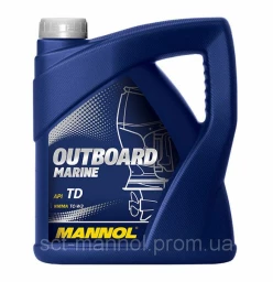 Моторное масло 2-х тактное Mannol 7207 Outboard Marine 2T полусинтетическое 4 л
