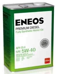Моторное масло Eneos Premium Diesel 5W-40 синтетическое 4 л