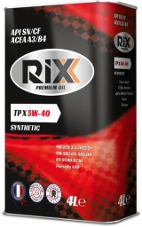 Моторное масло RIXX TP X 5W-40 синтетическое 4 л