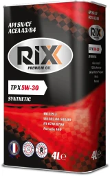 Моторное масло RIXX TP X 5W-30 синтетическое 4 л