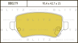Колодки тормозные дисковые задние OPEL Astra G/H/Meriva/Zafira 04-> BLITZ BB0279