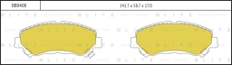 Колодки тормозные дисковые передние NISSAN Qashqai 07->, RENAULT Koleos 08-> BLITZ BB0408