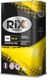 Моторное масло RIXX TP X 5W-30 синтетическое 4 л (арт. RX0022TPX)