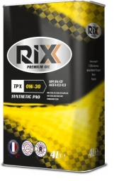 Моторное масло RIXX TP X 0W-30 синтетическое 4 л