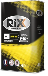 Моторное масло RIXX TP X SAE 10W-40 синтетическое 4 л