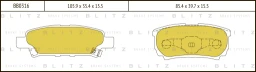 Колодки тормозные дисковые задние MITSUBISHI Lancer/Outlander 03-> BLITZ BB0316