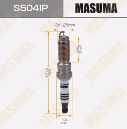 Свеча зажигания Iridium+Platinum (ILZNAR8A7G) (91924) Masuma S504IP