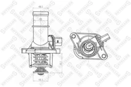 Термостат Audi A3, VAG Bora,Golf,Passat 1.6Fsi 02> Stellox 23-40037-SX