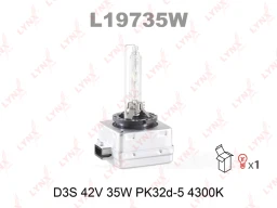 Лампа ксеноновая LYNXauto L19735W 12V 35W 4300К, 1