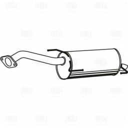 Глушитель основной (алюм. сталь) TRIALLI EMM 1405