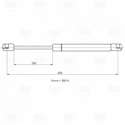 Упор газовый (амортизатор) крышки багажника TRIALLI GS 1012