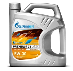 Моторное масло Gazpromneft Premium С3 5W-30 синтетическое 4 л