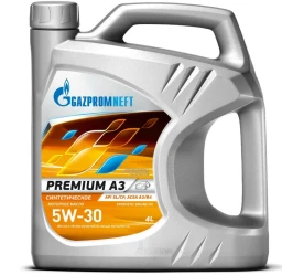 Моторное масло Gazpromneft Premium A3 5W-30 синтетическое 4 л