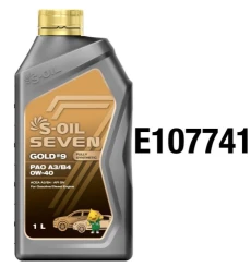 Моторное масло S-OIL Seven GOLD #9 0W-40 синтетическое 1 л