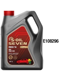 Моторное масло S-OIL Seven RED #9 5W-30 синтетическое 4 л (арт. E108296)