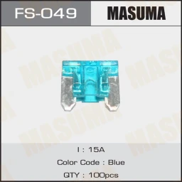 Предохранитель флажковый mini 15А Masuma FS-049