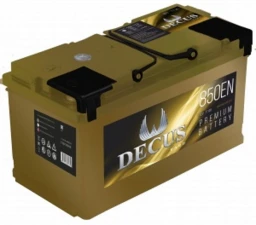 Аккумулятор легковой Decus Золото 77 а/ч 850А Прямая полярность