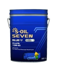 Моторное масло S-OIL Seven BLUE #7 10W-40 синтетическое 20 л