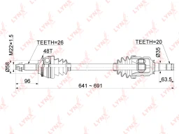 Привод в сборе LYNXauto CD-1154A