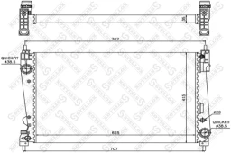 10-25770-SX_РАДИАТОР СИСТЕМЫ ОХЛАЖДЕНИЯ! OPEL CORSA D 1.3DTI 06> Stellox 1025770sx Stellox 1025770sx