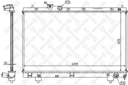 Радиатор охлаждения Stellox 10-26384-SX