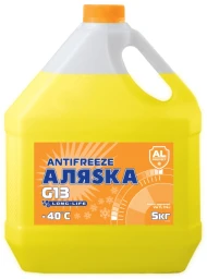 Антифриз Аляска Long Life G13 желтый -40°С 5 кг