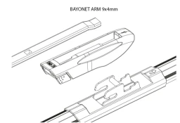 Адаптер щетки стеклоочистителя OSAWA (2 шт.) BAYONET ARM 9x4 мм