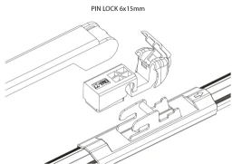 Адаптер щетки стеклоочистителя OSAWA (2 шт.) PIN LOCK 6x15 мм