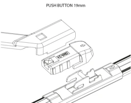 Адаптер щетки стеклоочистителя OSAWA (2 шт.) PUSH BUTTON 19 мм