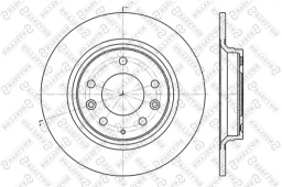 Диск тормозной задний Stellox 6020-3246-SX