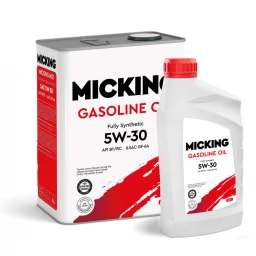 Моторное масло MICKING Gasoline Oil MG1 5W-30 синтетическое 4 + 1 л