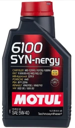 Моторное масло Motul 6100 SYN-Nergy 5W-40 A3/B4 синтетическое 1 л